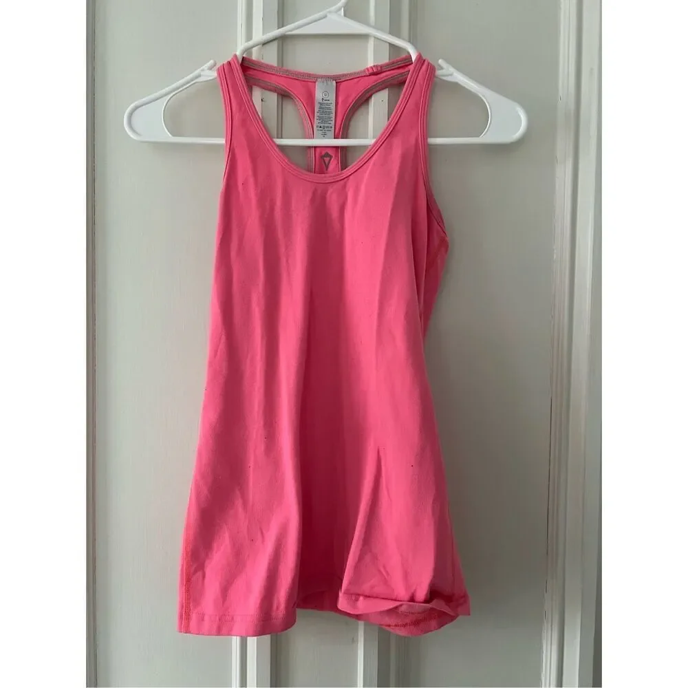 Ivivva bundle of girls racerback tank tops Pink and purple 12